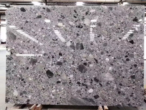 Black macchiato marble